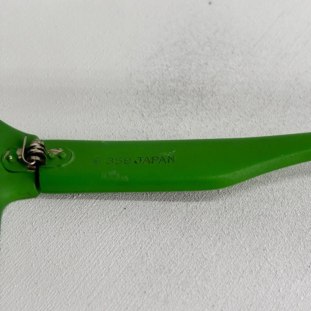 VTG Aviator Sunglasses Mens OS Green Good Japan 359 Flat Top Shield